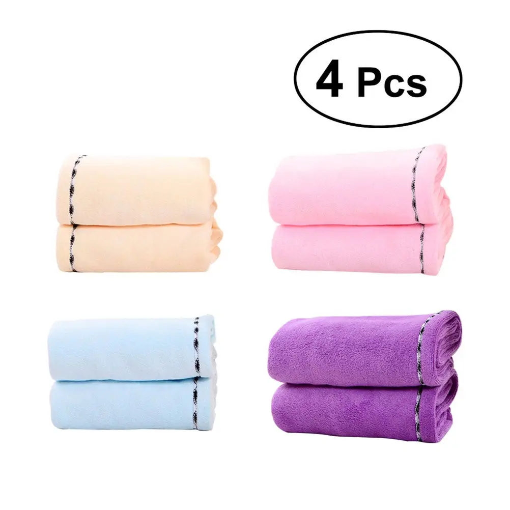 4Pcs Microfiber Hair Towel Cap Extra Thick Super Absorbent Quick Dry Wrap for Long Hair Reduces Split Ends Daily Use - view 2