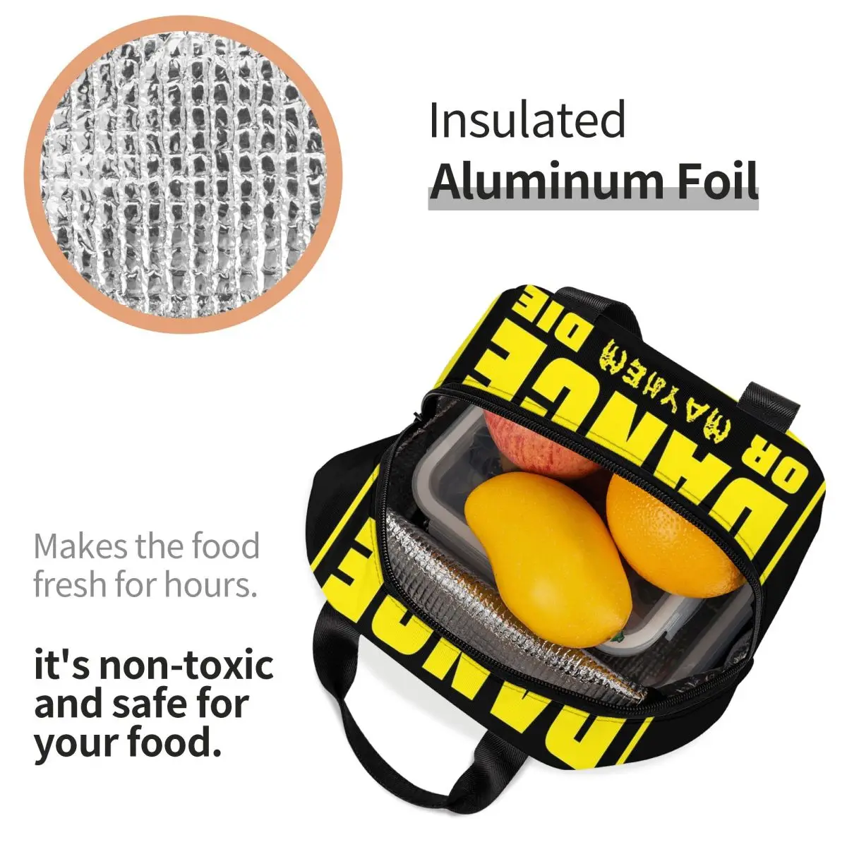 سيدة غاغا ميهيم معزول أكياس الغداء حقيبة حرارية حاوية الغداء حقيبة محمولة علب الاغذية الغذاء حقيبة كلية السفر