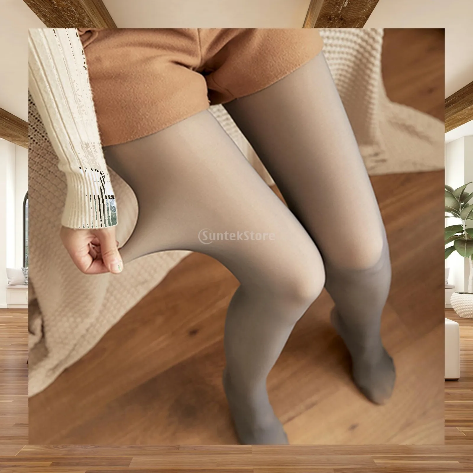 Women Winter Tights Elasticity Color Pants Outerwear Thermal Trousers High Waist