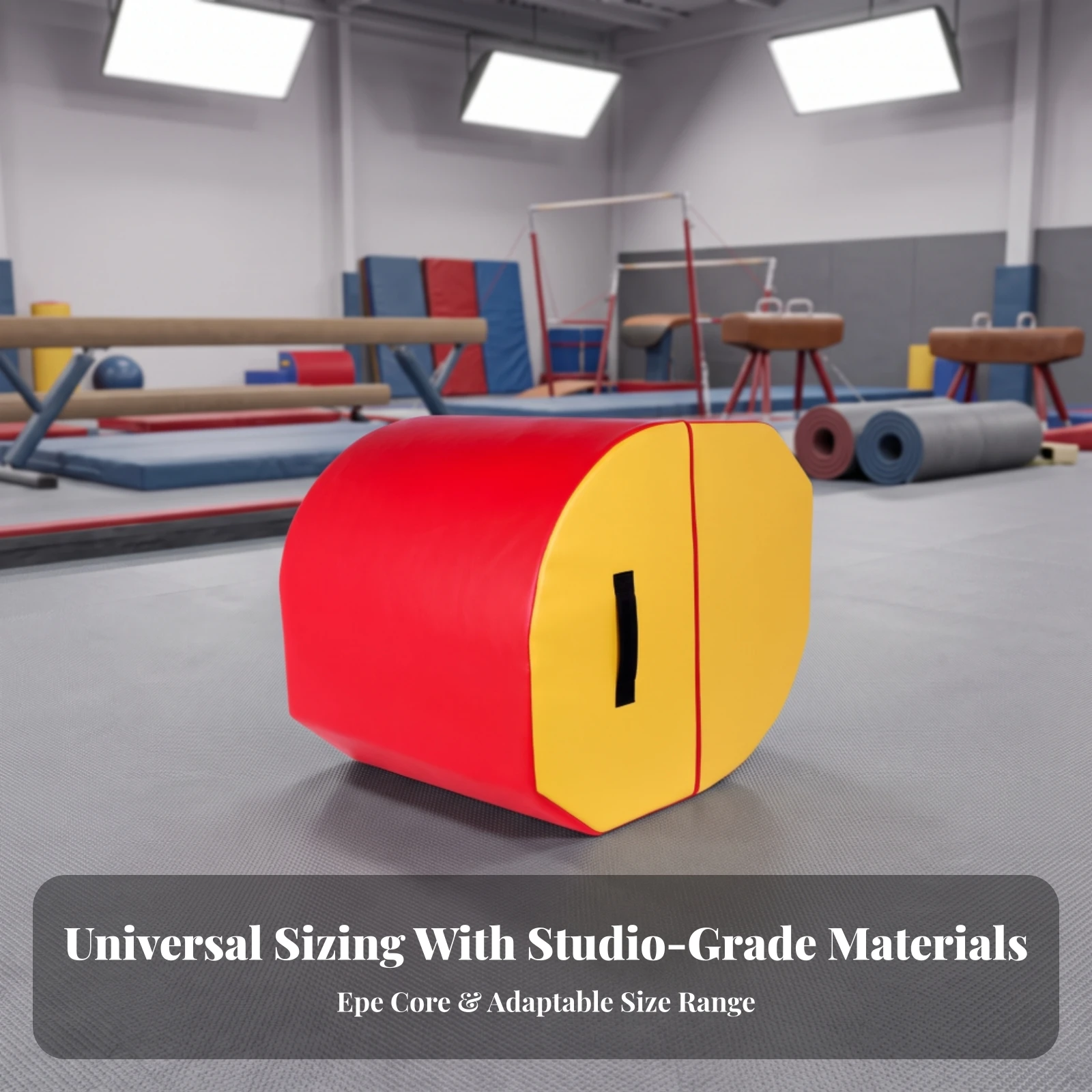 Back Handspring Training Aid Sturdy Gymnastics Training Barrel with Handle Gymnastics Tumble Roller High-Density for Gymnasts