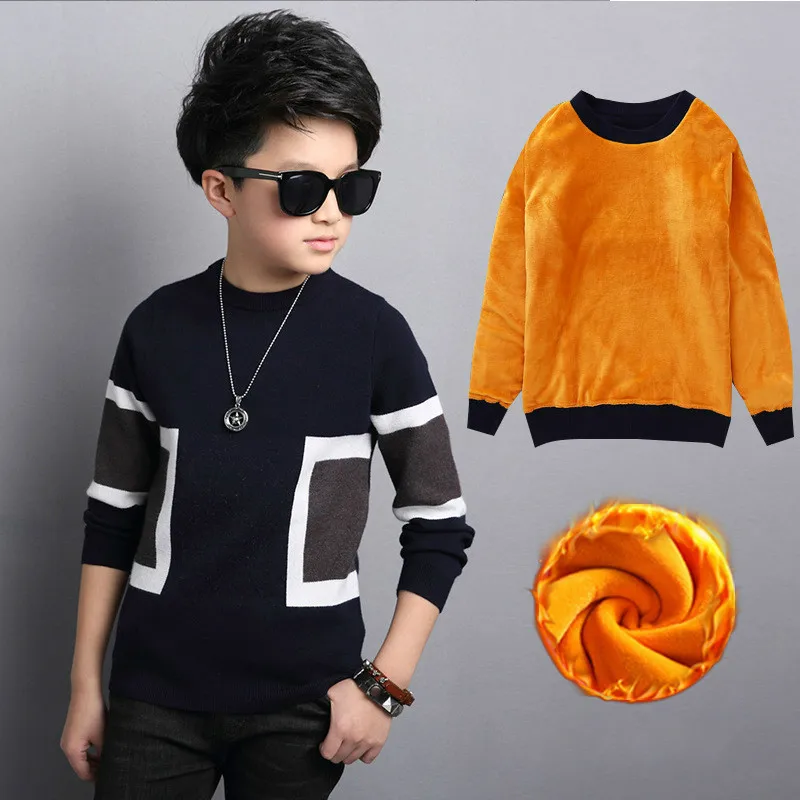 Winter Brand Boys Sweater Kids Clothes Pullover Outerwear Boy Cotton Knitwear Christmas Sweater Children Clothes Tops