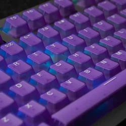 Teclas transparentes de perfil OEM para teclado mecánico Mx Switch, teclas de ABS retroiluminadas RGB, 132 teclas