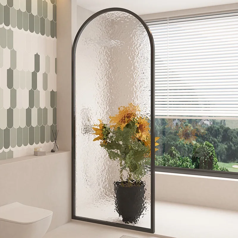 

Screen, toilet, waterproof wrought iron glass, partition, solid wood, stainless steel bathroom living room