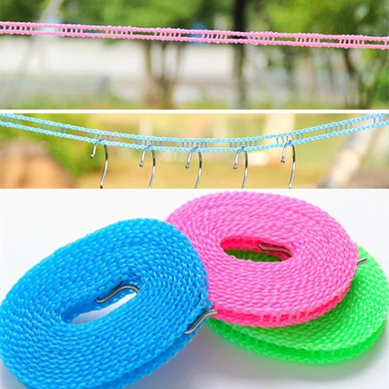 5/10 Meters Nylon Clotheslines Hanging Laundry Rope Drying Clothes Dryer Non-slip Windproof For Outdoor Aundry Storage