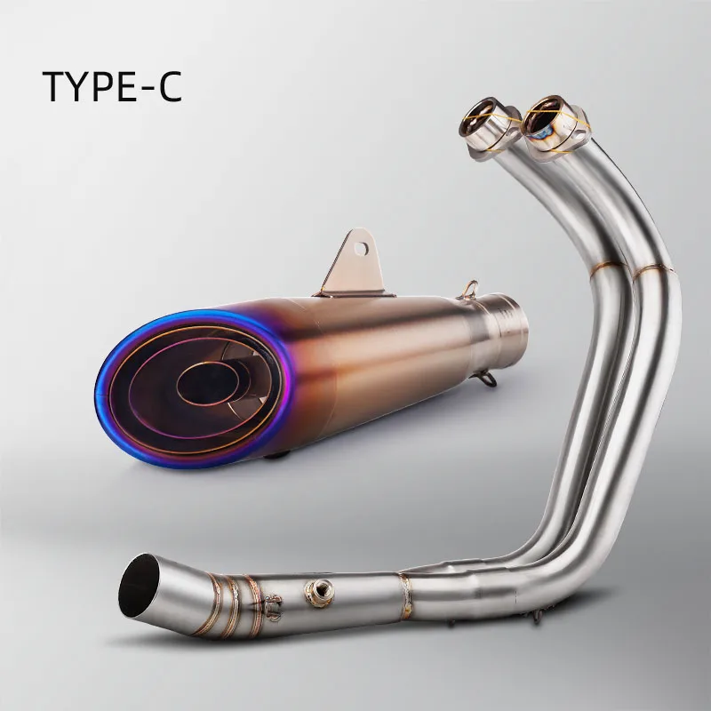 

Motorcycle Full Exhaust System Manifold Head Link Escape Project Muffler with DB Killer For Yamaha MT07 FZ07 XSR700 R7 2014-2026