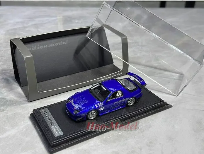 Ignition 1:43 For Mazda RX-7 FC3S RE Resin Car model Diecast Toys Boys Birthday Gifts Hobby Display Simulation Ornaments Blue