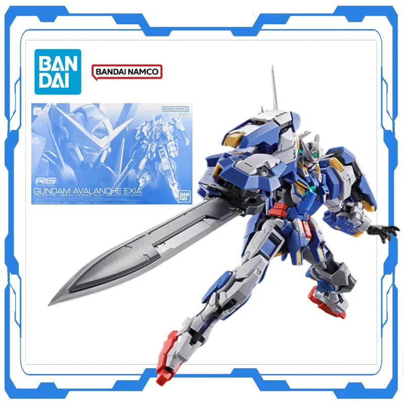 

Original Bandai RG 1/144 Avalanche Exia Gundam 00 Model Kit Anime Movable Joint Figure Toy For Teen Boys Hobby Collection Gifts