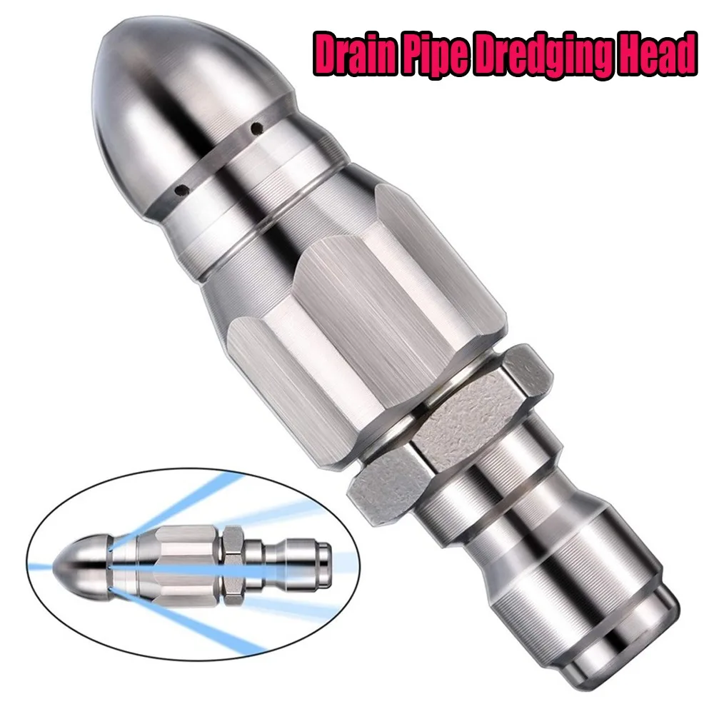 

1/4 High Pressure Washer Sewer Nozzle Pressure Drainage Jet Hose Nozzle Quick Connector For Sewer Pipe Cleaning Dredging Head