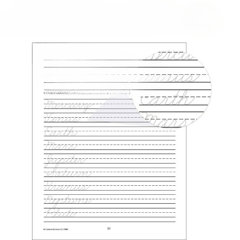 Beginning Cursive Resource Book (32 pages) Grade 2-5