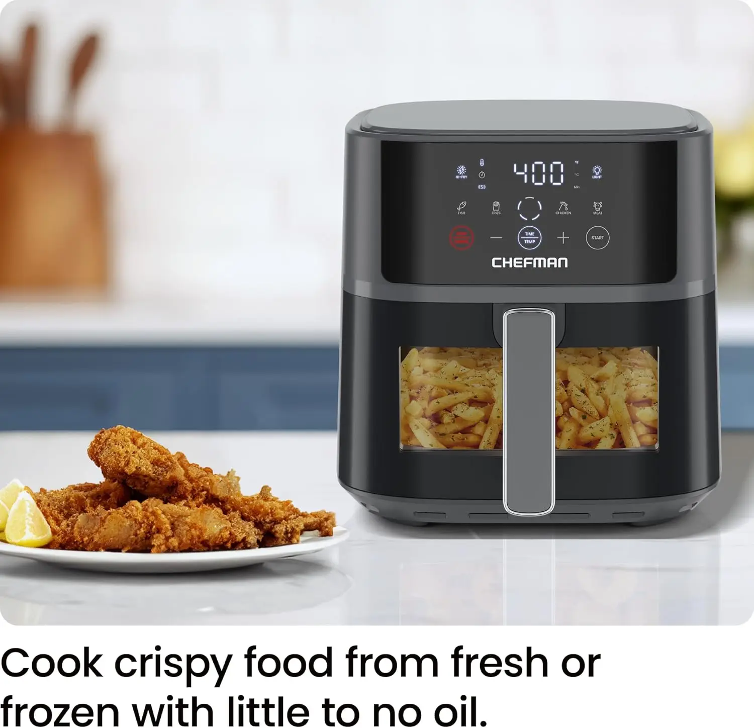 Air Fryer – 6 QT Compact Airfryer for Quick & Easy Meals, Features Hi-Fry Technology for Extra Crisp, Easy-View Window, Touch Co