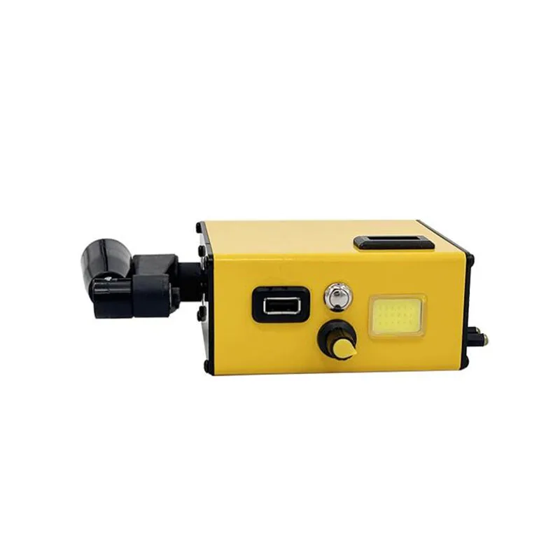 Fuente de alimentación portátil Generador de manivela manual de 30 W para acampar y supervivencia - Cargador de teléfono USB, encendido por arco, luces LED de emergencia
