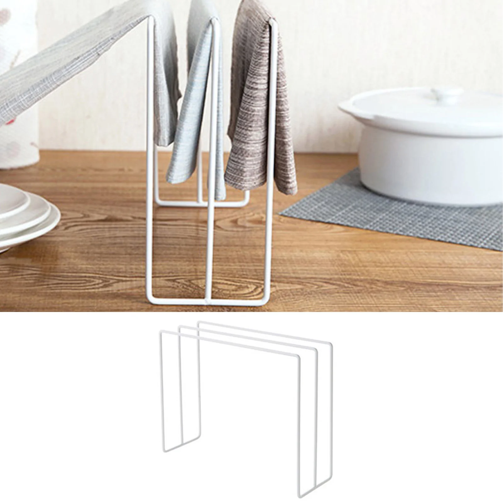 Kitchen Countertop Dishcloth Drying Rack Iron Dishcloth Towel Holder Free Standing Dish Rag Storage Hanger