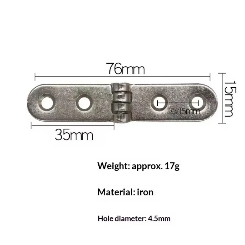 2pcs 180 Degree Foldable Hinge Flap Screw-On Hinges For Sewing Machine Cabinet Door Hinge Furniture Hardware Accessories