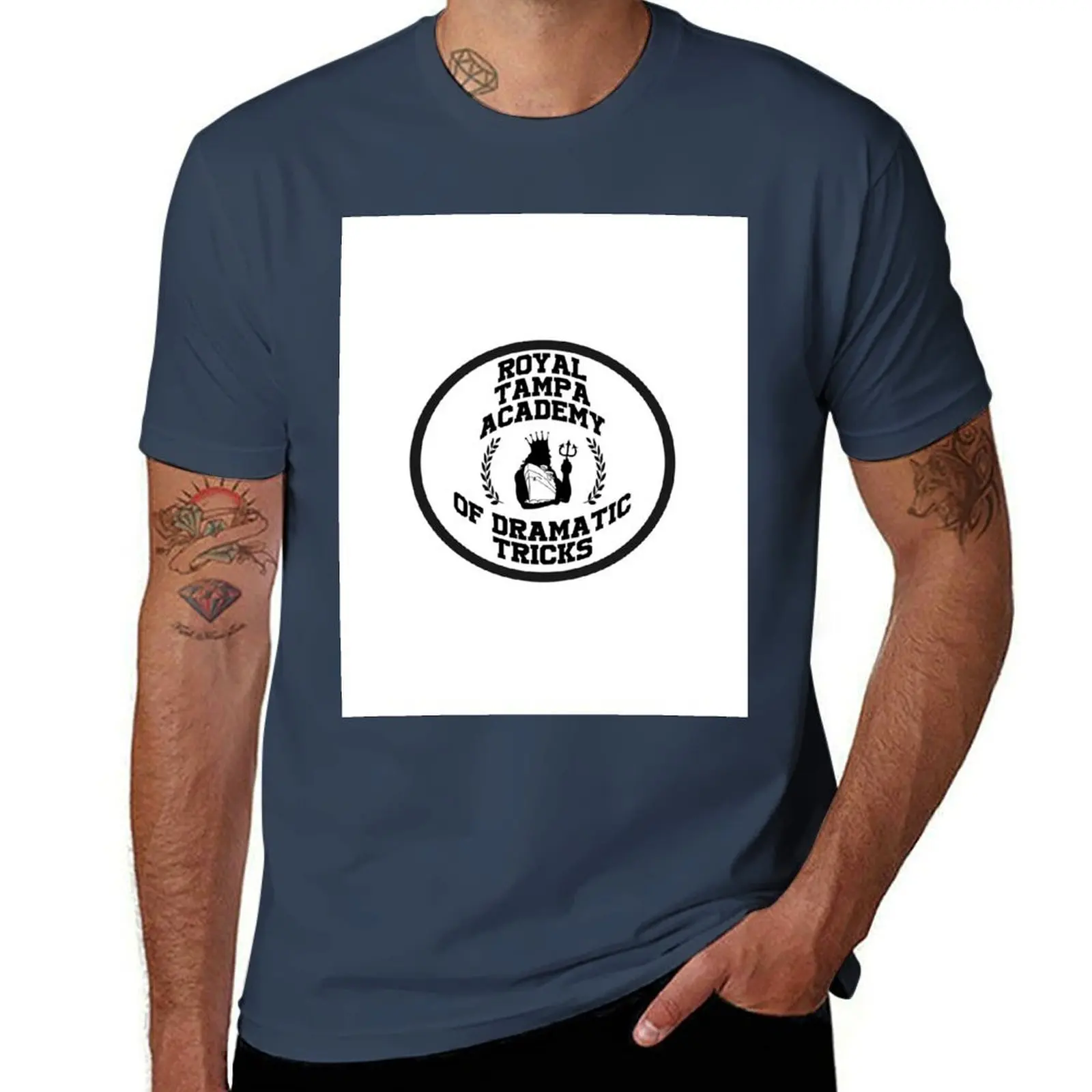 

30 Rock: Royal Tampa Academy of Dramatic Tricks School Logo T-Shirt t shirts cotton 100% anime tshirt T-Shirt