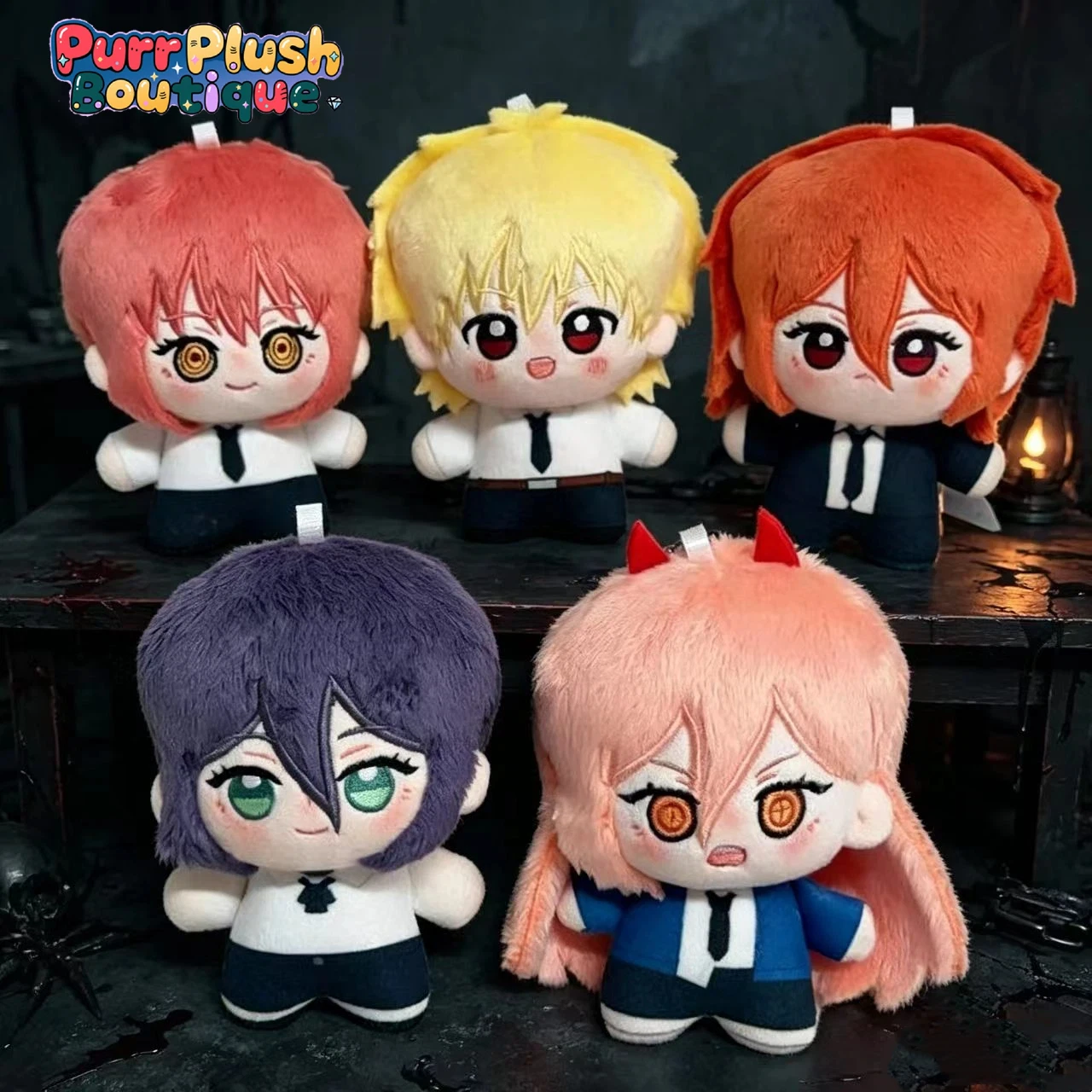 

10cm Anime Chainsaw Man Reze Plush Doll Keychain Denji Stuffed Toy Pendant Angel Makima Plusie Doll Collect XMAS Birthday Gift