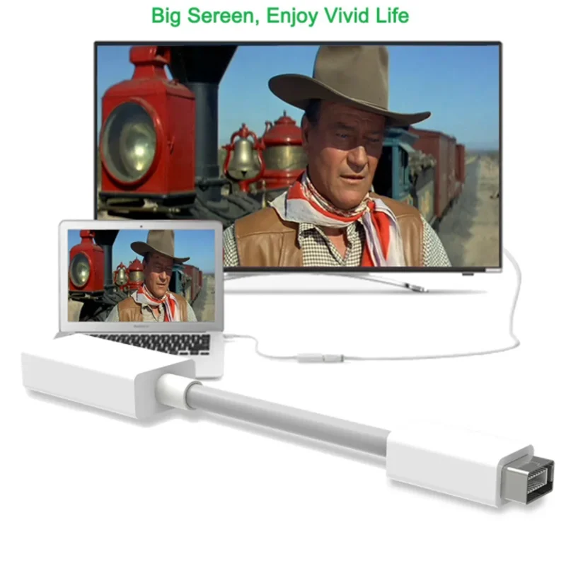 Konwerter kabla wideo Mini DVI męski na HDMI żeński do starego konwertera telewizora MacBook na HD — zdjęcie produktu 2