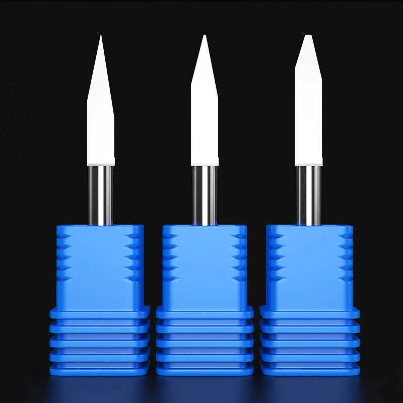 

1/3/5Pcs 4mm Extended Flat Bottomed Sharp Knife CNC Engraving Machine Tool CNC Taper Sharp Knife Relief Carving