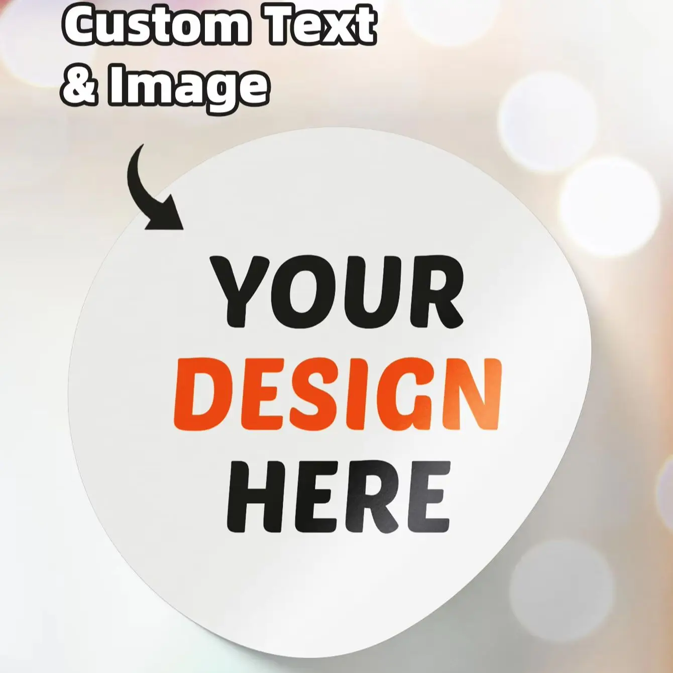1-100PCS Custom Round Waterproof Stickers with Personalized Text & Images for Envelopes,Tumblers,Phone Cases&Pen Holders Labels