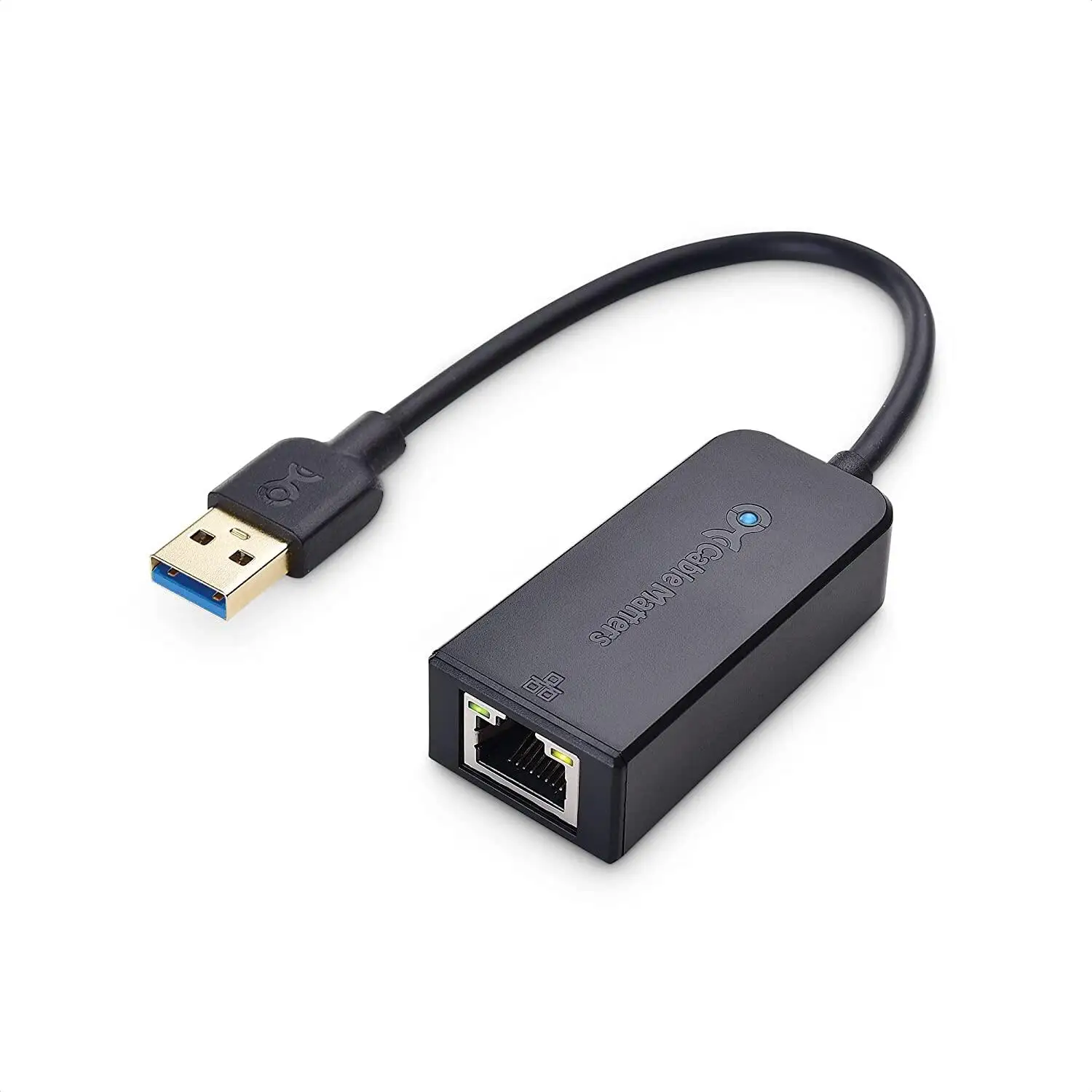 อะแดปเตอร์ยูเอสบีเป็นอีเธอร์เน็ต (USB 3.0กับอีเธอร์เน็ต) รองรับเครือข่ายอีเทอร์เน็ต10/100/1000 Mbps สีดำ