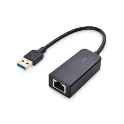 USB to Ethernet Adapter (USB 3.0 to Ethernet) Supporting 10/100/1000 Mbps Ethernet Network in Black