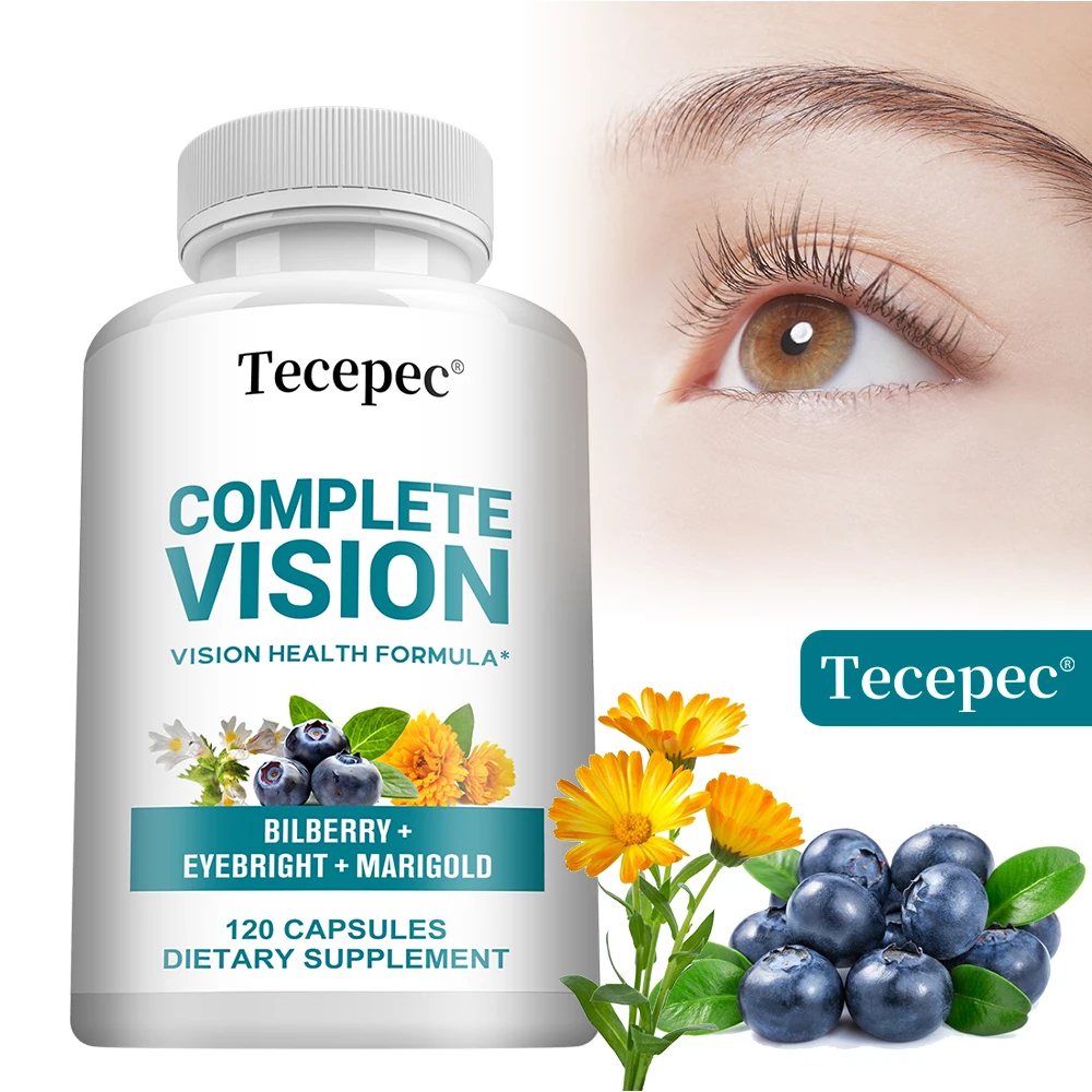 Vision Health Supplement - Vitamin C, E, Lutein, Zeaxanthin, Bilberry -  Protect Vision, Promotes Healthy Vision and Relieves Eye Fatigue