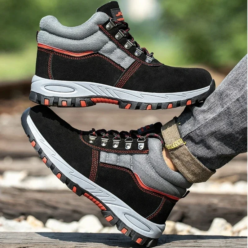 Men's Shoes High Quality High Top Safety Boots Designer Work Boots Steel Toe Shoes for Men Puncture-Proof Boot Warm Safety Shoes