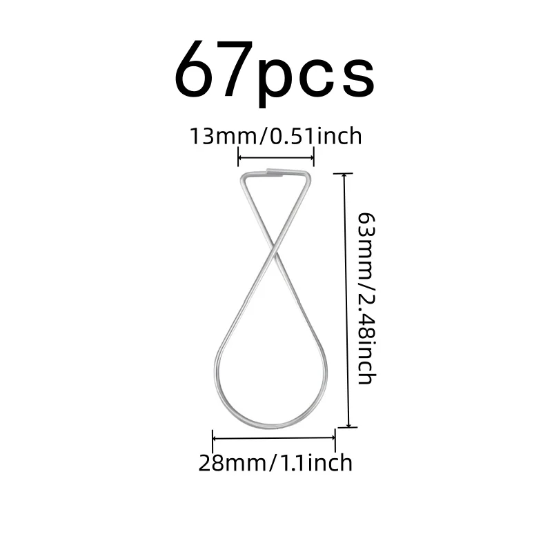 67 pcs Suspended Ceiling Hooks, Fits Mineral Fiber Grid, suitable for Wedding Venue Decor, Metal T-Shape Design
