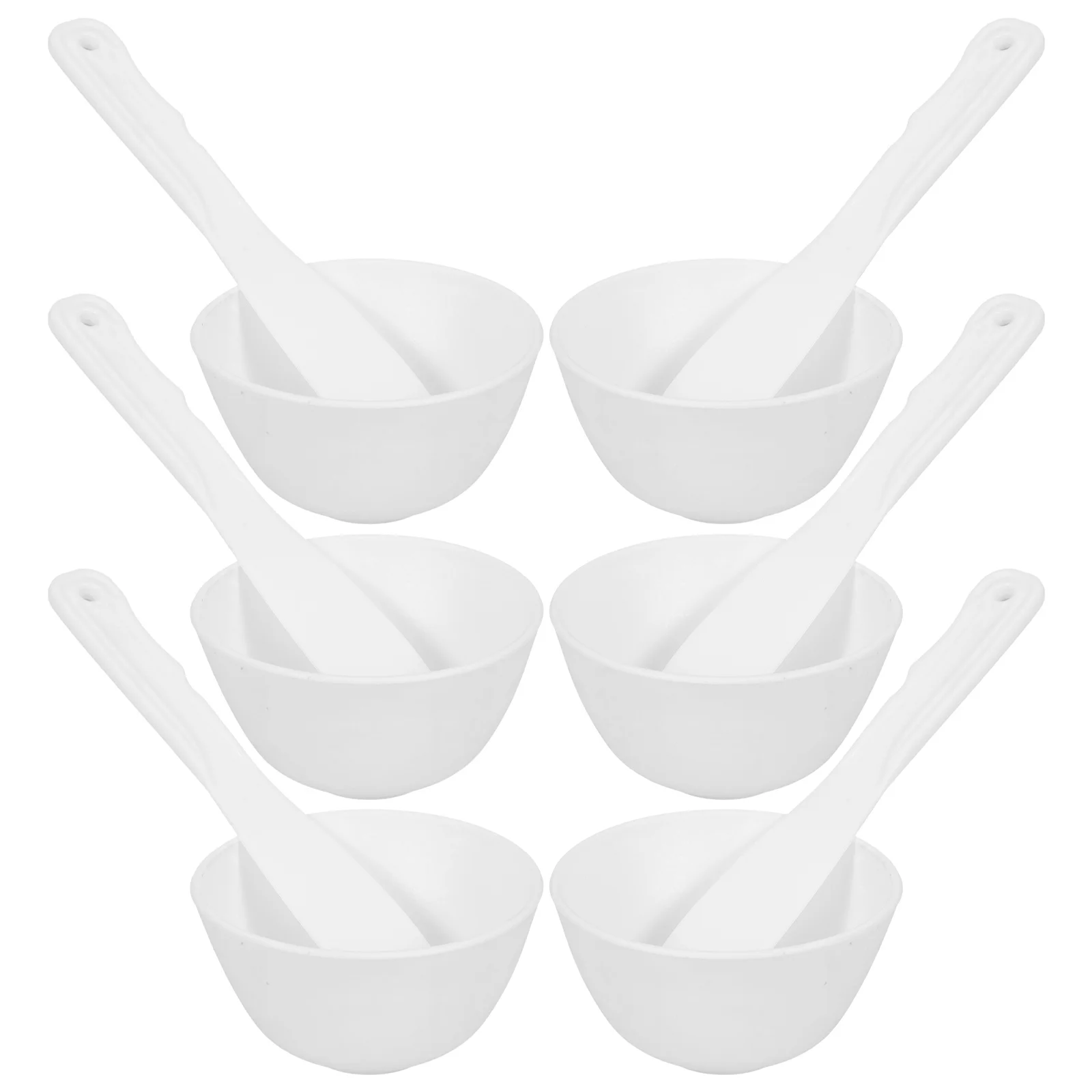 

1 set 6 Sets White Silicone Mask Mixing Bowl DIY Makeup Brush Tool Large Capacity Facial Mask Applicator Stick
