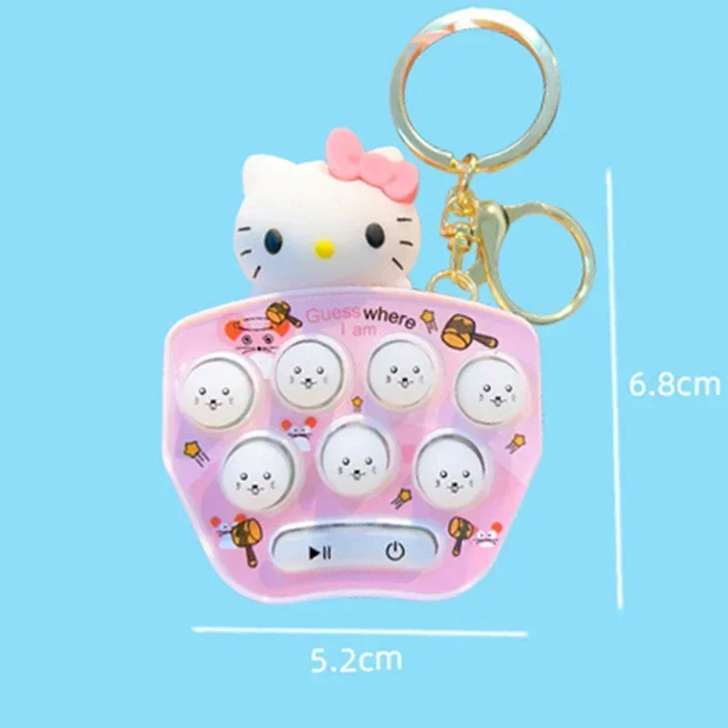 Sanrio Hello Kitty Game Console Mini Handheld Whack-a-mole Mini Decompression Game Console Children's Educational Toys