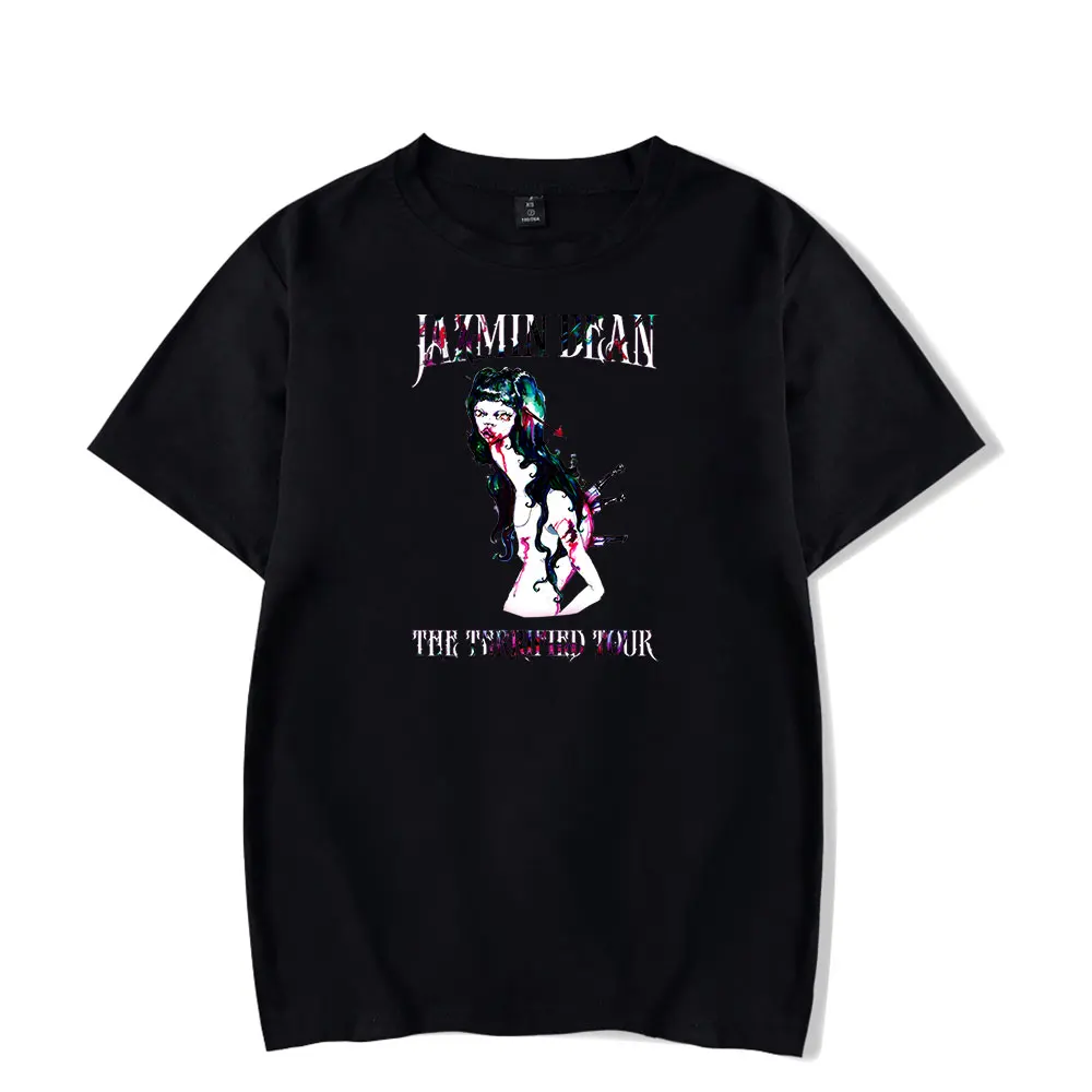 Jazmin Bean The Terrified Tour Illustration Short Sleeve Tee Women Men Crewneck Fashion T-shirt