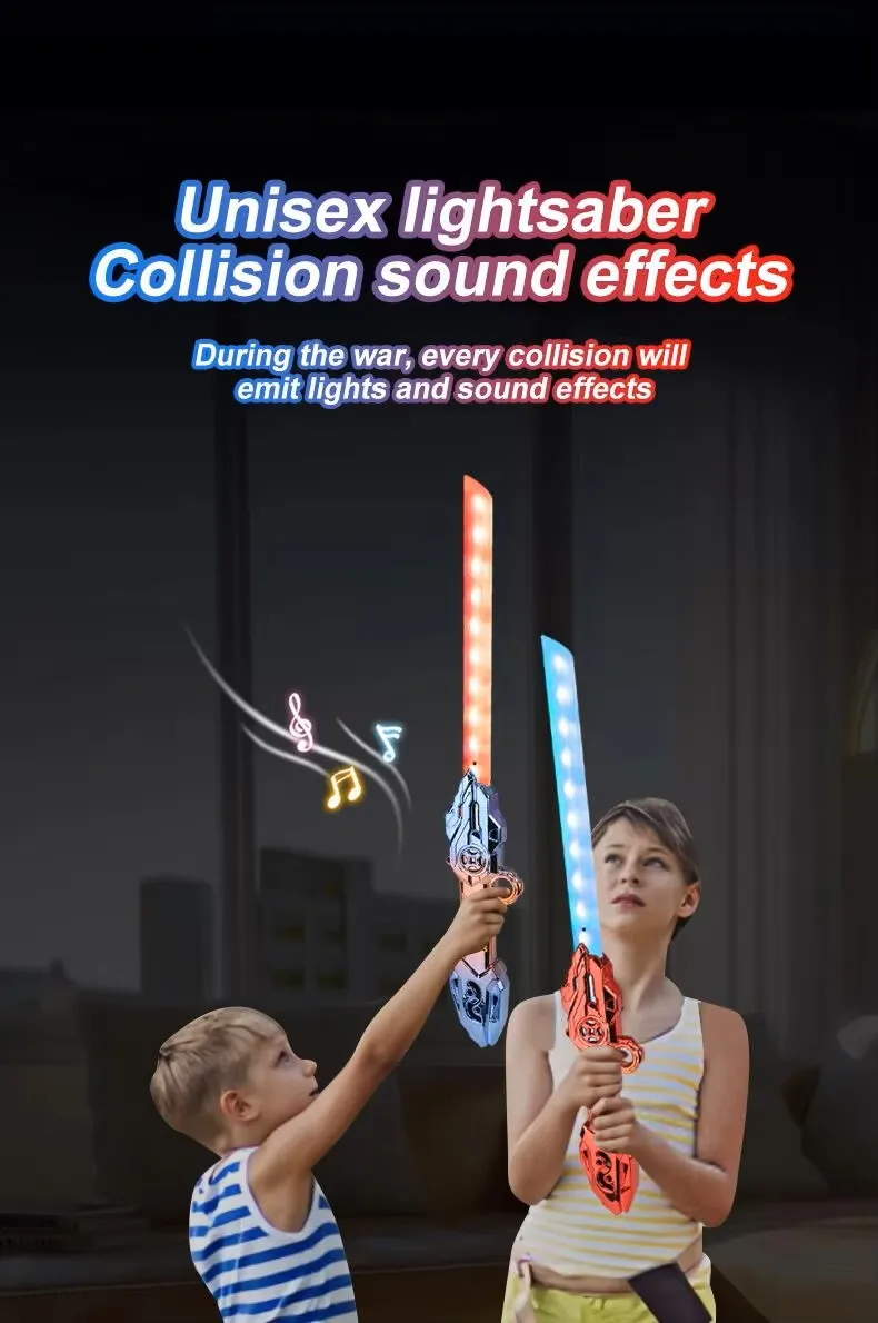 Épée Laser épée lumineuse Extensible deux-en-un jouet bâton Fluorescent Flash coloré