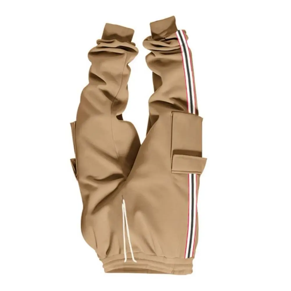 

Winter Men Jogger Pants Thickened Warm Cargo Pants Drawstring Waist Sweatpants Track Pants Jogging Running Baggy Men Trousers