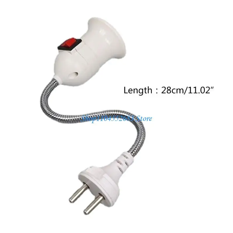 Y6GD Lamp Base Universal EU US Plug Bulb Holder with Switch Adjustable Socket Holder