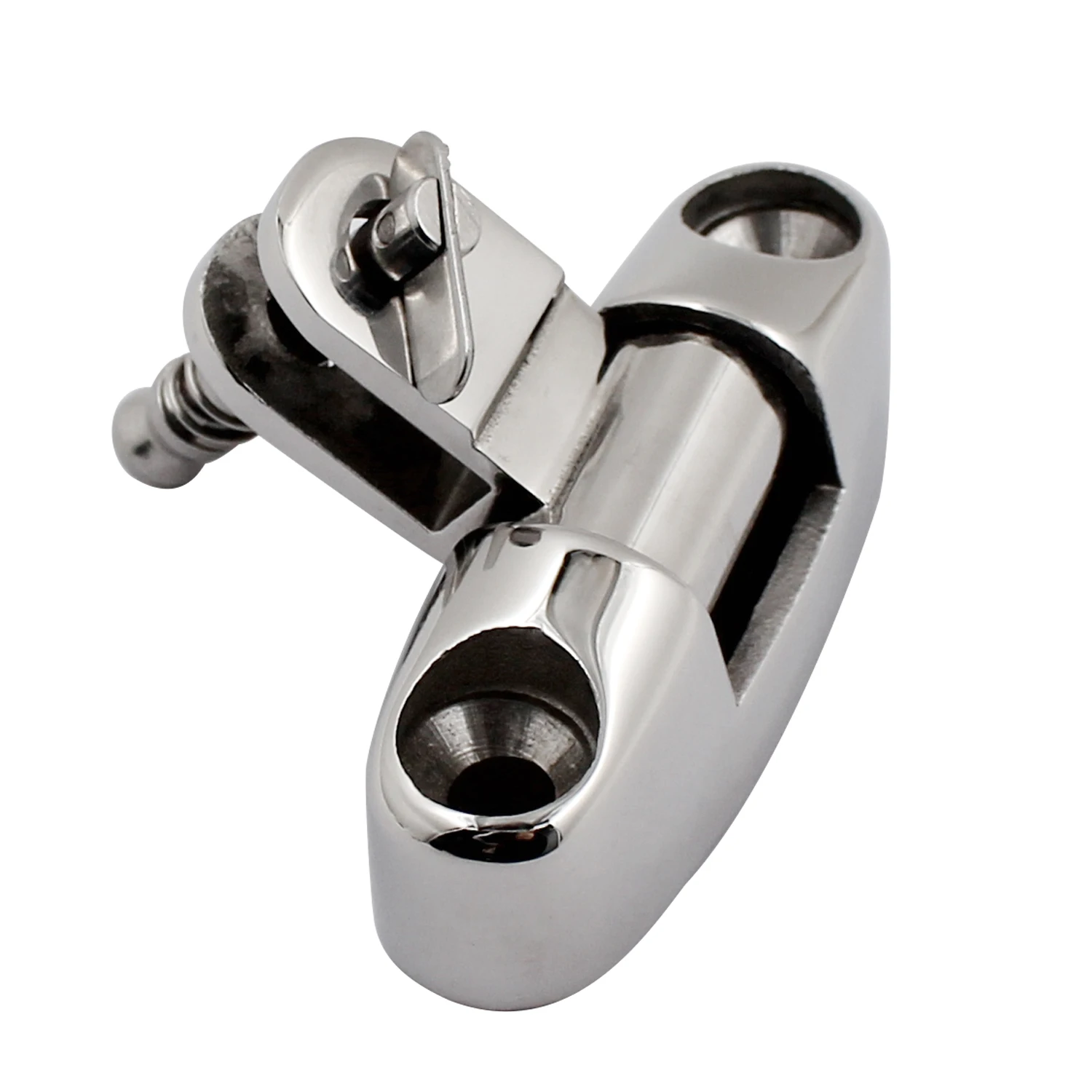 2 Pcs Boat Bimini Top Fitting Deck Swivel Hinge Hardware Mount 316 Stainless Steel with Screws