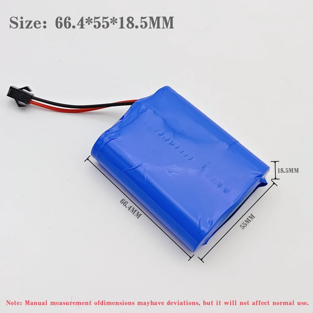 1S3P بطارية ليثيوم 3.7 فولت 10Ah 18650 مع XH2.54-2P SM التوصيل 4.2 فولت بطارية قابلة للشحن لصيد الأسماك مصباح ليد سمّاعات بلوتوث #4