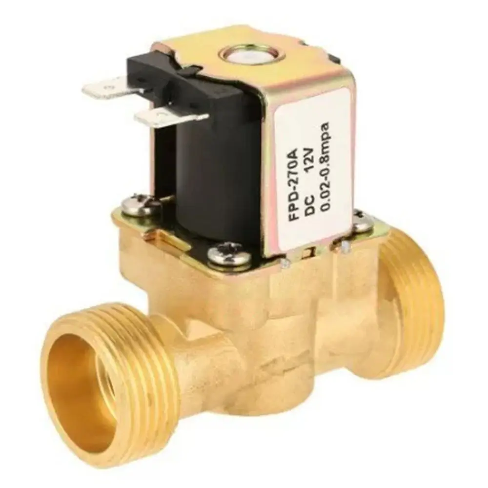 3/4” 1/2” Electric Solenoid Magnetic Valve DC 24V AC 220V DC12V Normally Closed Brass Inlet Solenoid Valve Electric Valve