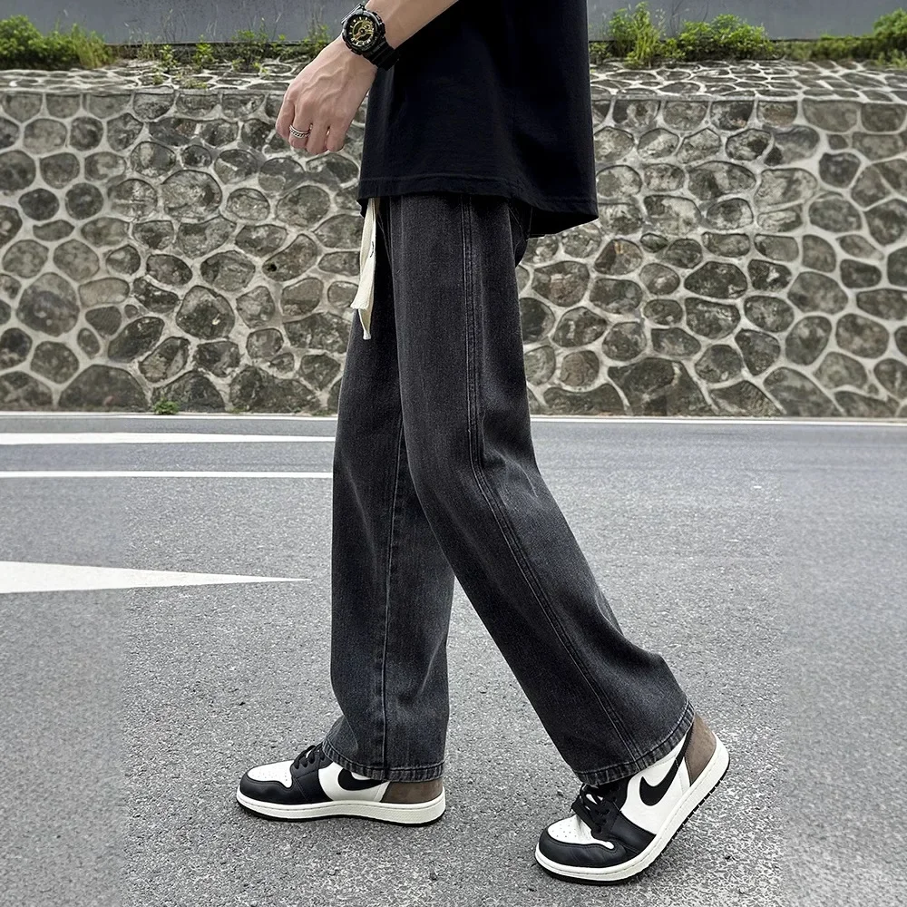 Jeans a gamba dritta per uomo e donna Pantaloni larghi vintage retrò Vibe a gamba larga Casual Primavera Estate Moda Trendy