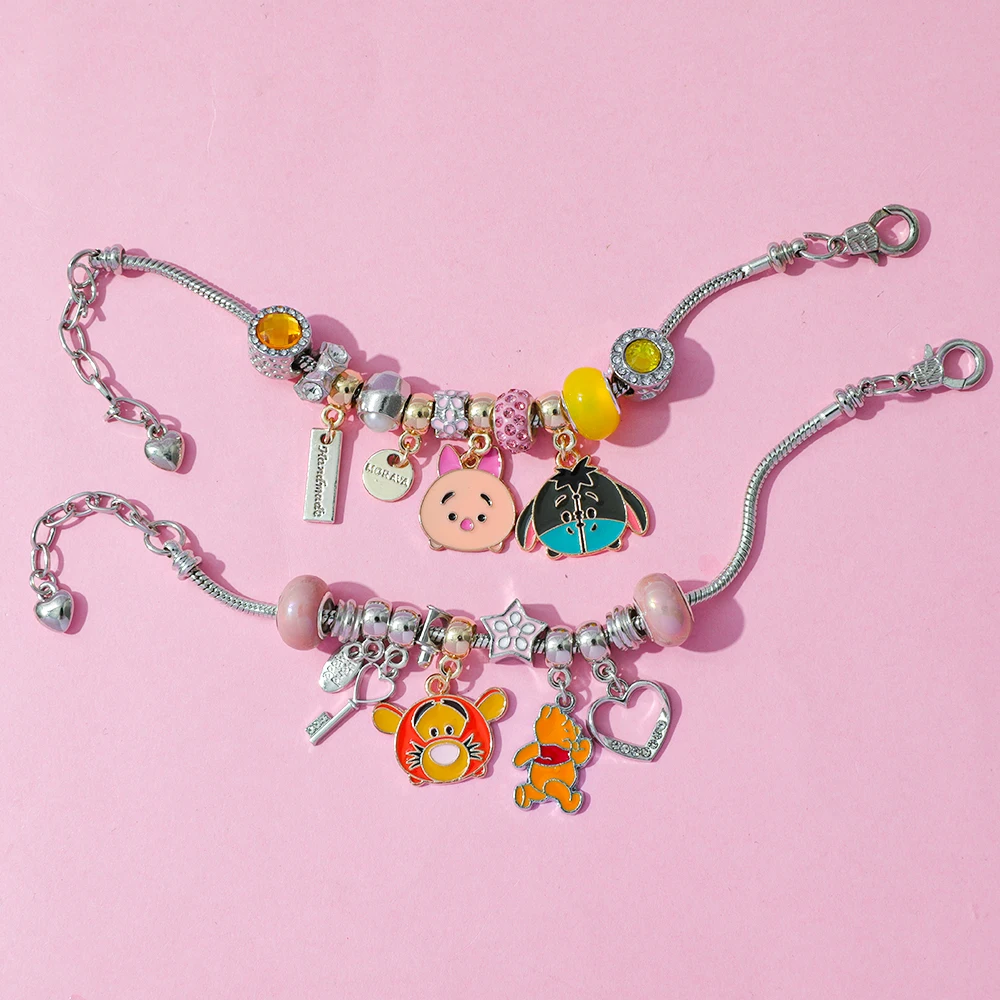 Disney schattige cartoon Winnie de Poeh serie hanger DIY kralen armband blinde box set - handgemaakte ambachtelijke speelgoed cadeau voor meisjes
