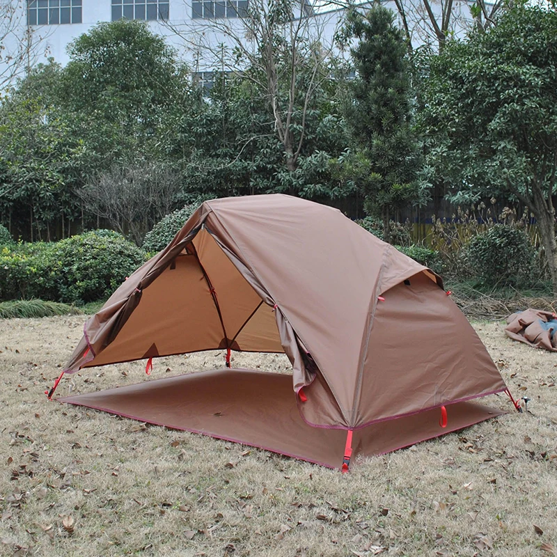 Imagem -05 - Ultraleve Alumínio Pólos Mochila Tenda Pessoa Vem com Uma Pegada Cúpula Tendas Barracas de Acampamento Impermeável para Pesca