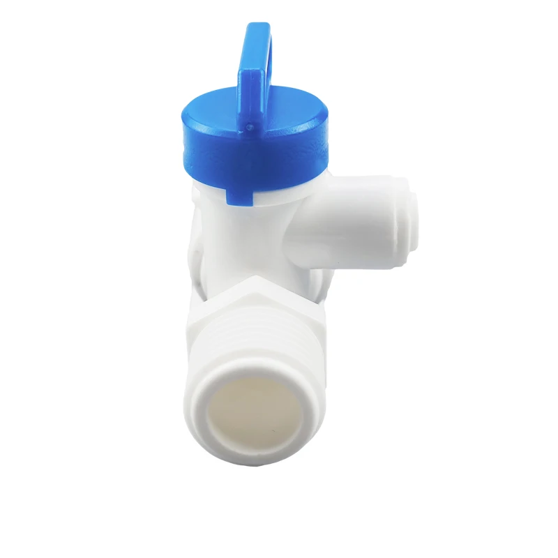 1/2\'\' Thread to 1/4 3/8 Tube Water Adapter RO Feed Ball Valve Faucet Water Filter Reverse Osmosis System for Water Purifier Tap