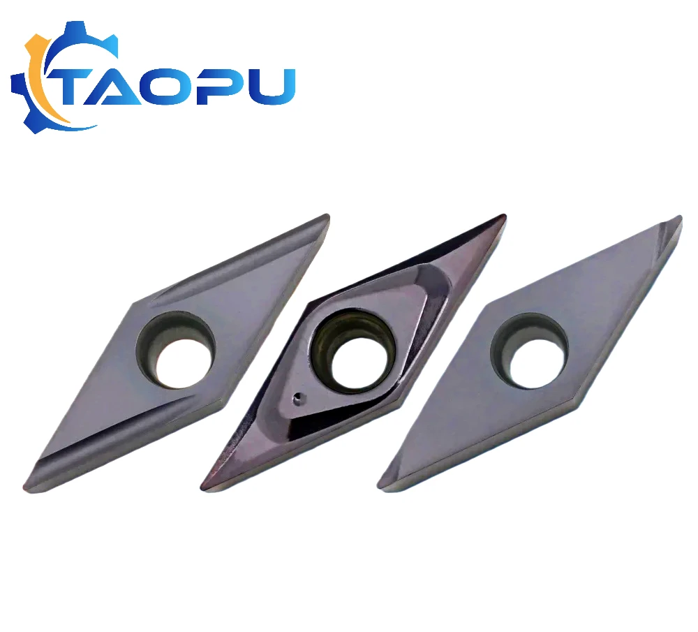 

TAOPU Metal Lathe Tools Cutter Cutting VCGT Turning Tool Insert VCGT110302 VCGT110304 blades Carbide knife