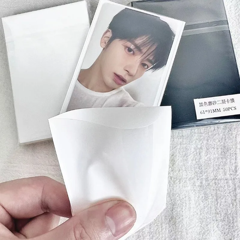 50pcs Kpop Card Sleeves 61x91mm 20C Holder For Holo Postcards Top Load Films Photocard Game Cards Protector