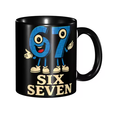 67 Six Seven 6-7 Funny Italian Brainrot Mug Funny Tea Cup Gifts For Woman Man