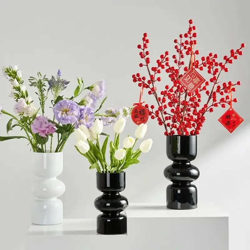 Ornement en verre médiéval de bureau – Vase rétro de couleur unie, bouteille créative pour plantes et fleurs hydroponiques