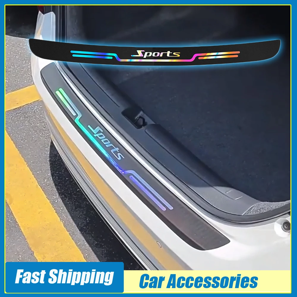 

1x Laser Car Trunk Edge Protection Sticker Car Door Sill Protector Sticker Car Rear Bumper Sports Styling Anti-collision Sticker