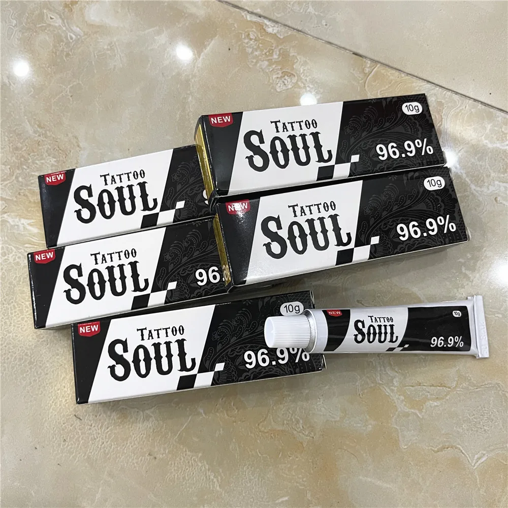 

96.6% Black Soul Before Tattoo Cream Used Permanent Makeup Microblading Piercing Eyebrow Lip Face Body Art 10g