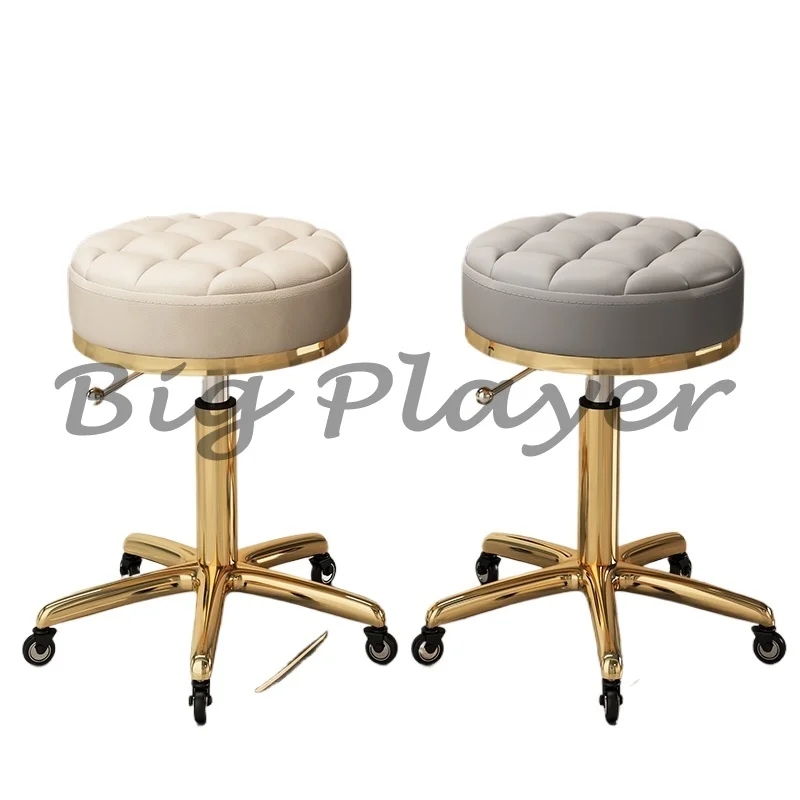 

Rotary Lifting Round Stool Home Furniture Pedicure Chair Salon Chairs Small Round Stool Beauty Stool Barber Chair Office Chairs