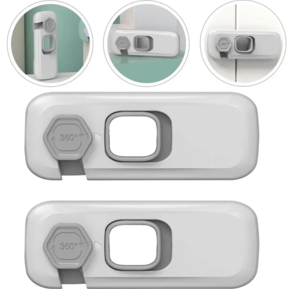 Baby Safety Locks Self Adhesive Baby Cabinet Lock Child Anti Opening Refrigerator Lock Baby Anti Pinch Safety Protection Buckle