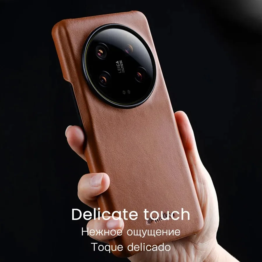 Melkco Oil Wax Genuine Leather Case for Xiaomi 13 Ultra Pro 5G Luxury Business Retro Pull-up Cow Phone Cover