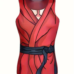 رجالي 3D مطبوعة كمال الأجسام تي شيرت الرجال بلوزة أنيمي تأثيري تي شيرت الصيف بلا أكمام سترة ضغط أفضل 8 قميص كمال أجسام أنيمي مبيعا - رقم 1